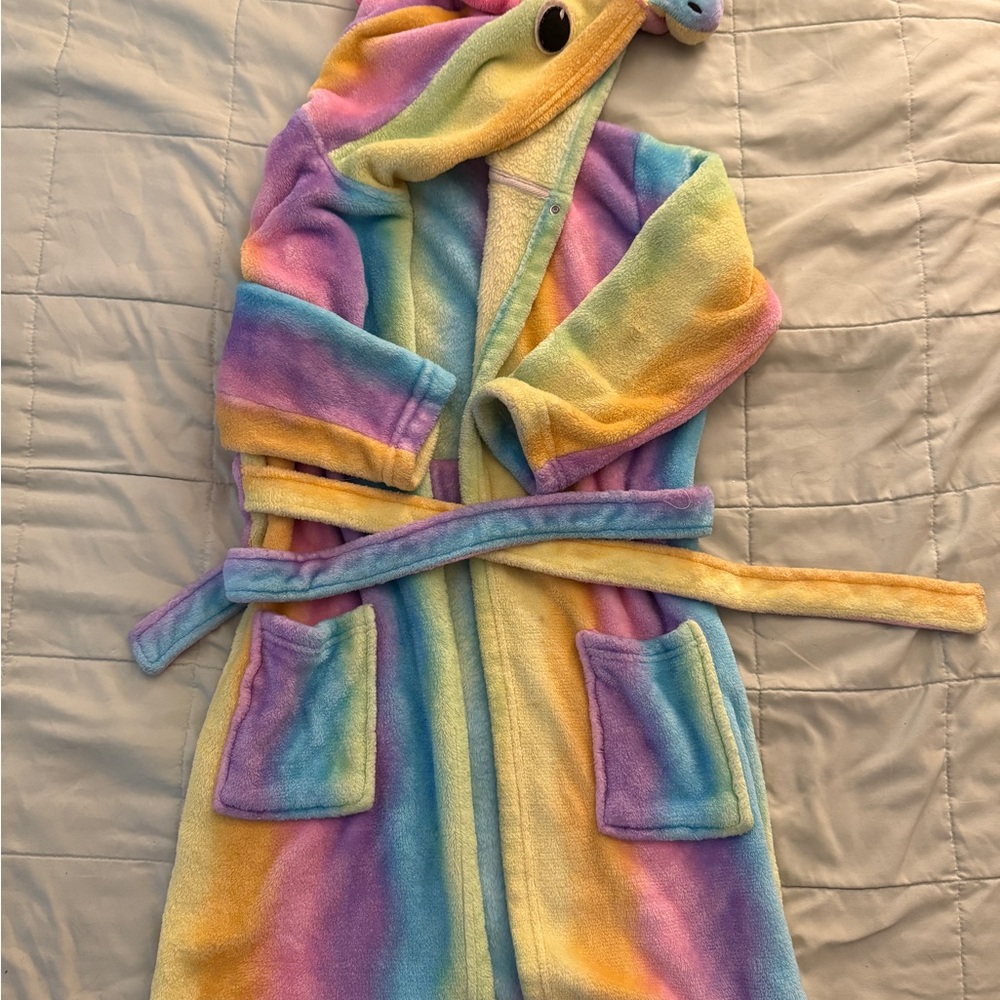 Colorful Kids Unicorn robe with Hood